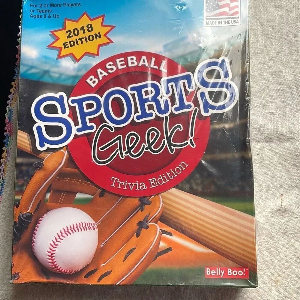 2018 Baseball Sports Geek! By Belly Boo. Trivia game. Never used.